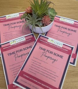 Four Pink One Light Charity Foundation Makeover certificates