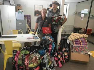 AWL Beenleigh staff receiving gifts from One Light Charity Foundation on Valentines day.