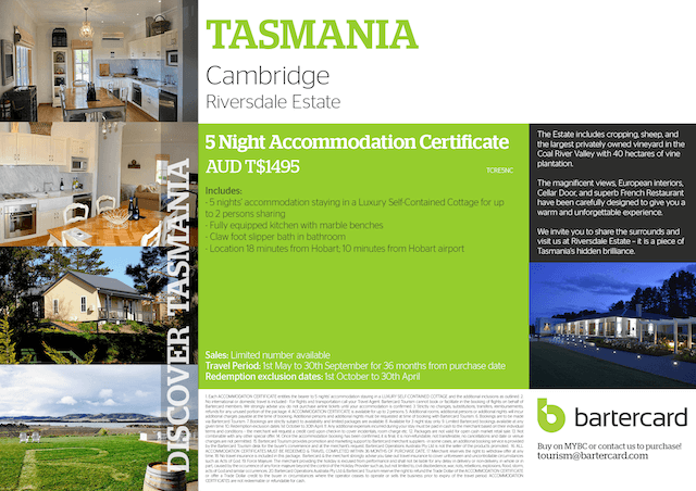 Auction prize a tasmania travel voucher
